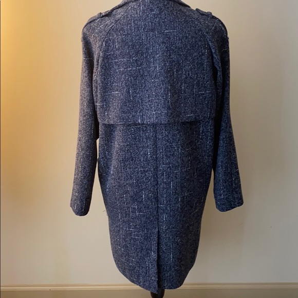 Double Button Blue Coat - Picture 4 of 5